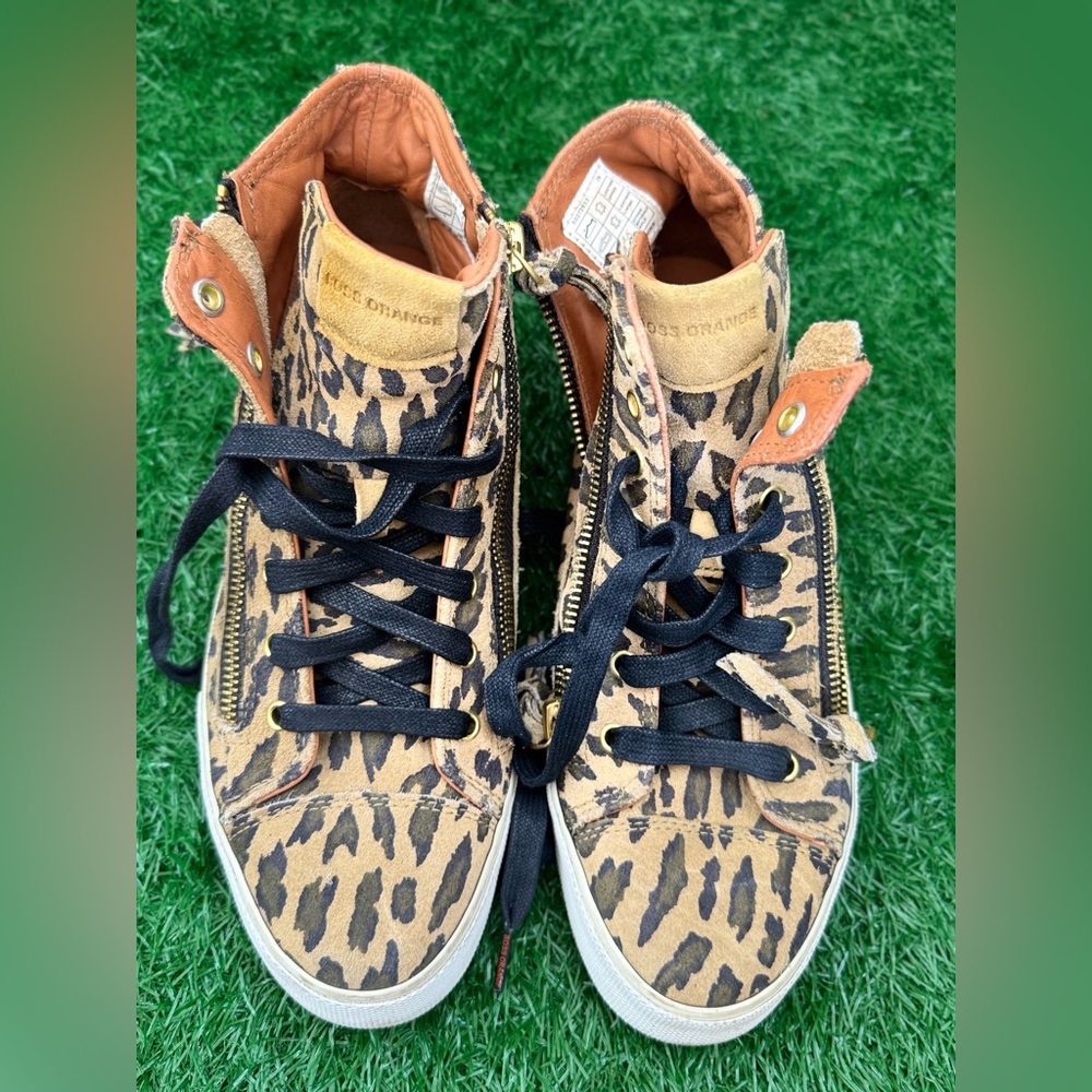 Hugo Boss Orange Women Shoes Size 39 leopard print